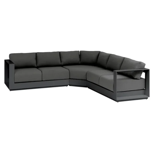 Conjunto de jardim ângulo ALLURE cinza graphite 5 lugares