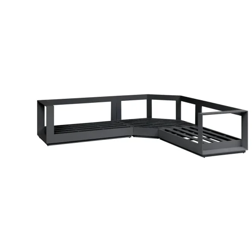 Conjunto de jardim ângulo ALLURE cinza graphite 5 lugares