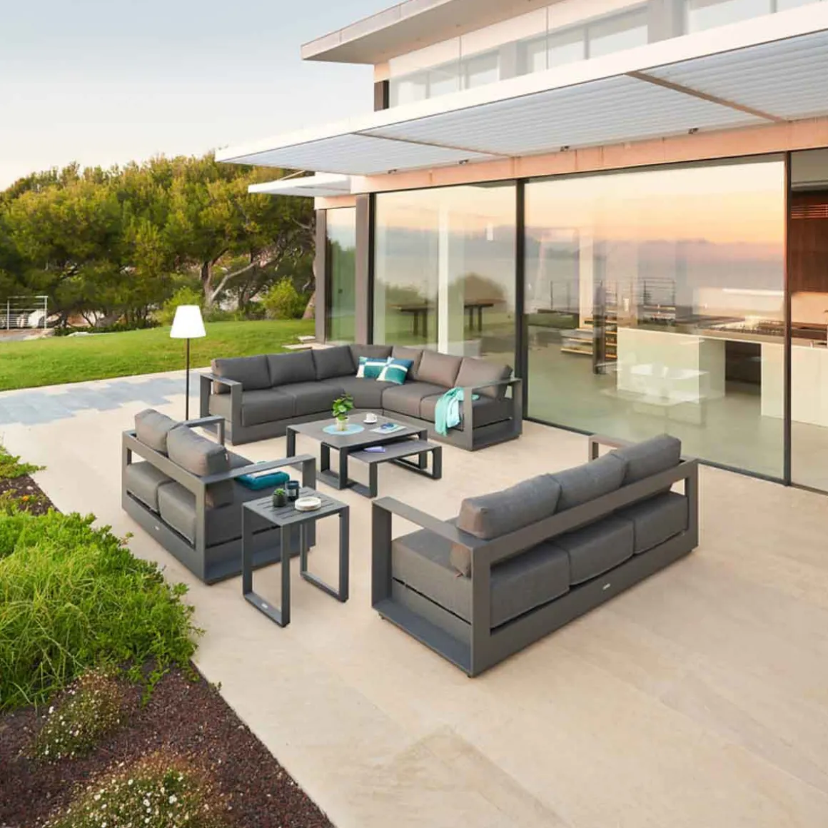 Conjunto de jardim ângulo ALLURE cinza escuro