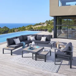 Conjunto de jardim ângulo PARADIZE cinza graphite