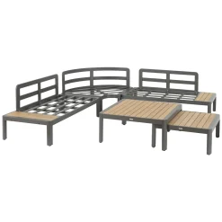 Conjunto de jardim ângulo PARADIZE cinza graphite