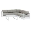 Conjunto de jardim ângulo ALLURE branco 5 lugares
