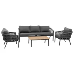 Conjunto de jardim ORIENGO cinza escuro