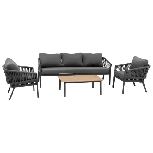Conjunto de jardim ORIENGO cinza escuro