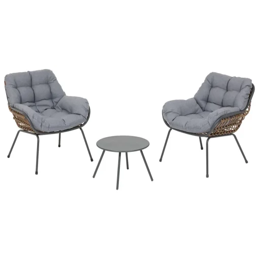 Conjunto de jardim PAOPAO cinza graphite para 2 pessoas