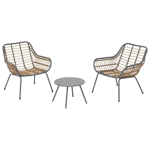 Conjunto de jardim PAOPAO cinza graphite para 2 pessoas