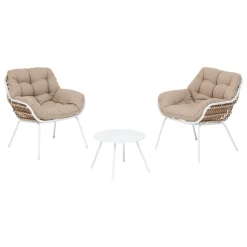 Conjunto de jardim PAOPAO branco para 2 pessoas
