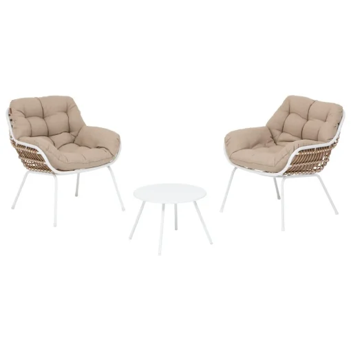 Conjunto de jardim PAOPAO branco para 2 pessoas