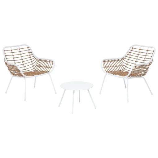 Conjunto de jardim PAOPAO branco para 2 pessoas