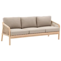 Conjunto de jardim Papouasie taupe em madeira acácia