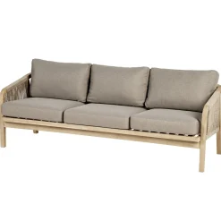 Conjunto de jardim PAPOUASIE taupe em madeira acácia