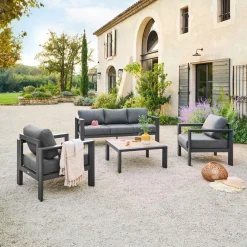 Conjunto de jardim ÉVASION cinza escuro
