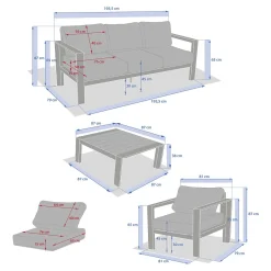 Conjunto de jardim ÉVASION bege