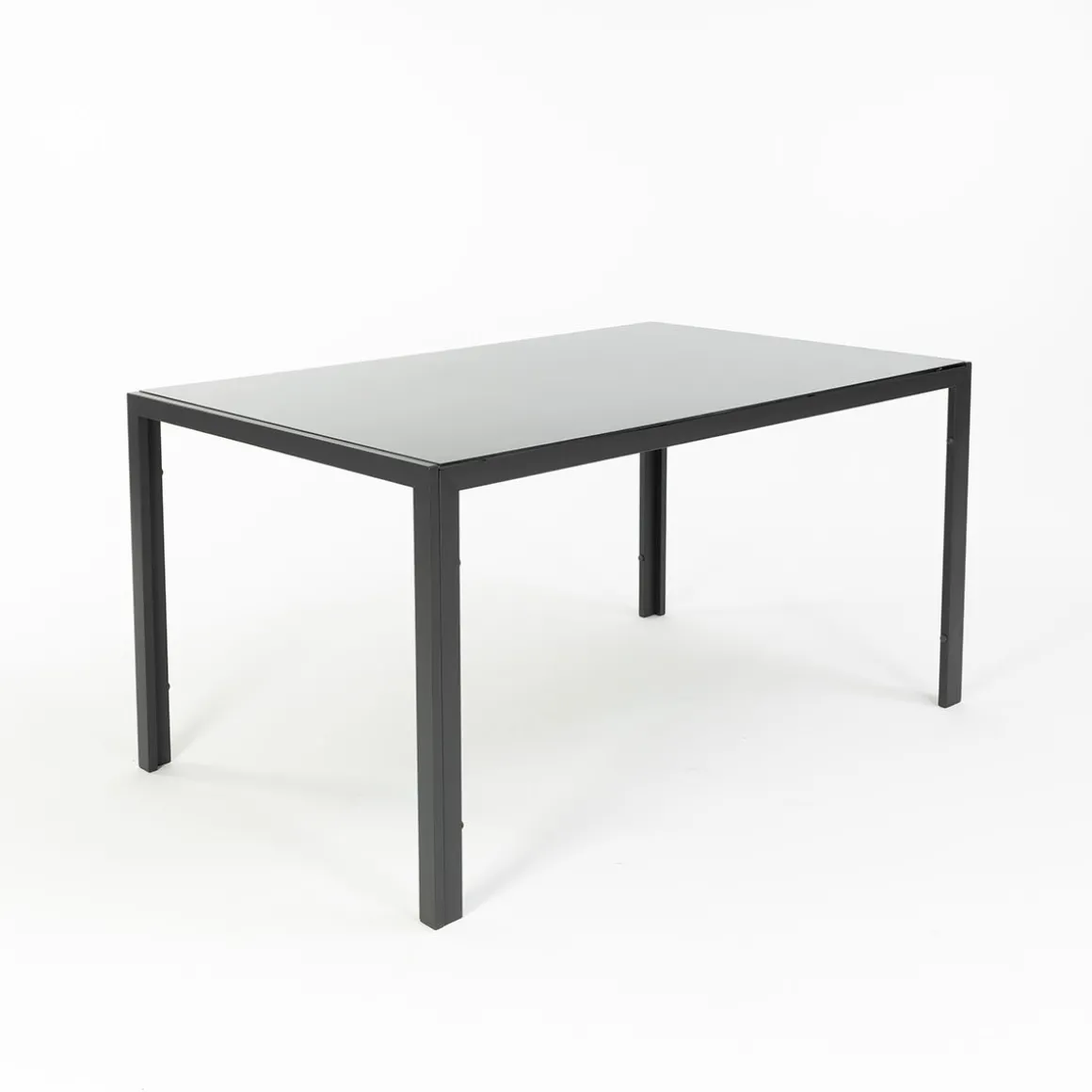 Conjunto de mesa com tampo de vidro e 4 cadeiras