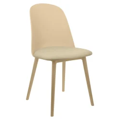 Conjunto de mesa extensível e 4 cadeiras MARMER castanho