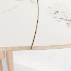Conjunto de mesa extensível e 4 cadeiras MARMER castanho