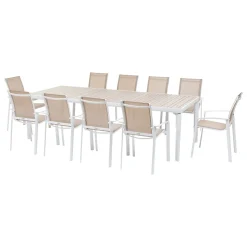 Conjunto de mesa fixa IBAIA e 6 cadeiras PIAZZA