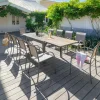 Conjunto de mesa PIAZZA de 8 lugares e 6 cadeiras