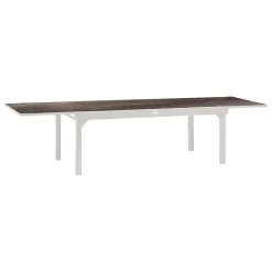 Conjunto de mesa PIAZZA extensível e 6 cadeiras OXY brancas