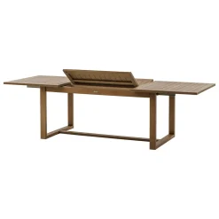 Conjunto de mesa RIONI extensível e 6 cadeiras MOORÉA terre d'ombre