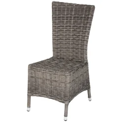 Conjunto de mesa RIONI extensível e 6 cadeiras MOORÉA terre d'ombre
