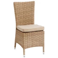 Conjunto de mesa RIONI extensível e 6 cadeiras MOORÉA savana