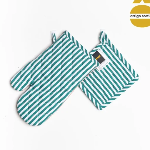 Conjunto de pega e luva de cozinha MALAKITE
