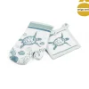 Conjunto de pega e luva OCEAN LIFE em algodão