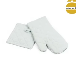 Conjunto de pega e luva OCEAN LIFE em algodão