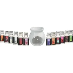 Conjunto de queimador e óleos perfumados