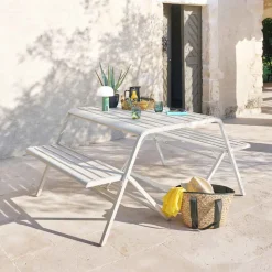 Conjunto de varanda DRILIA cru em metal