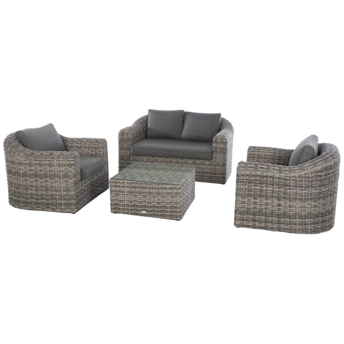 Conjunto MOORÉA terre d'ombre em rattan sintético