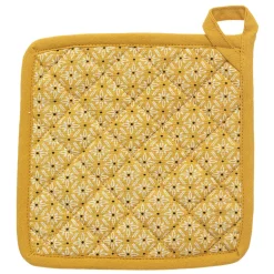 Conjunto pega e luva de cozinha amarelo