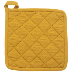 Conjunto pega e luva de cozinha amarelo