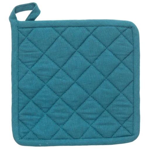Conjunto pega e luva de cozinha azul