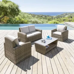 Conjunto POLYNESIA NATURAE em rattan sintético