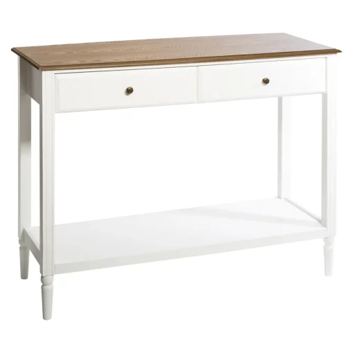 Consola branca SOLEN em mdf com 2 portas