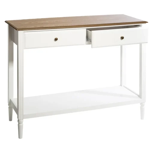 Consola branca SOLEN em mdf com 2 portas