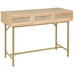 Consola RAYO bege com 3 gavetas