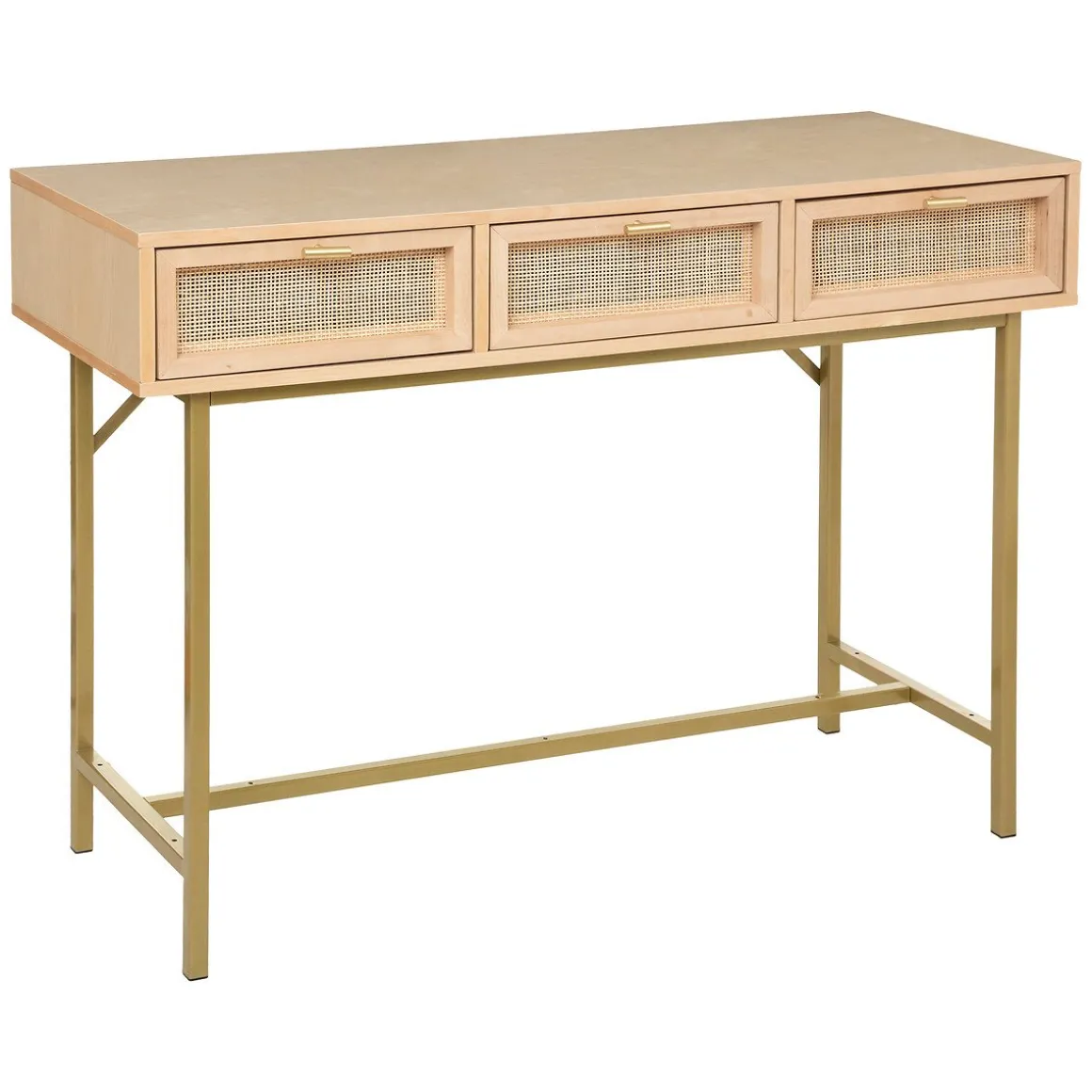 Consola RAYO bege com 3 gavetas
