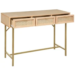 Consola RAYO bege com 3 gavetas