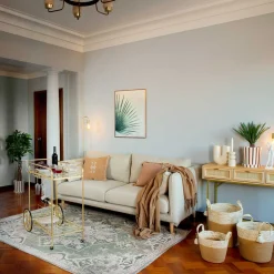 Consola RAYO bege com 3 gavetas