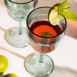 Copo com pé GREEN HARMO verde 40cl