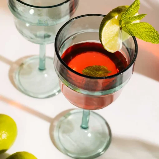 Copo com pé GREEN HARMO verde 40cl