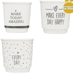 Copo de café happy em cerâmica 9cl