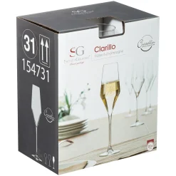 Copo de champanhe de vidro CLARILLO cristalino 22cl