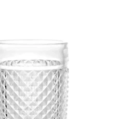 Copo de champanhe de vidro com pé antracite 18cl