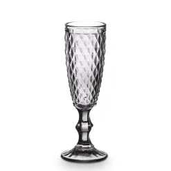 Copo De Champanhe Diamante Cinza 17,5cl