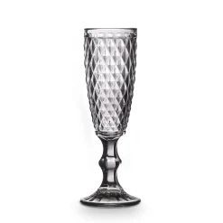 Copo De Champanhe Diamante Cinza 17,5cl