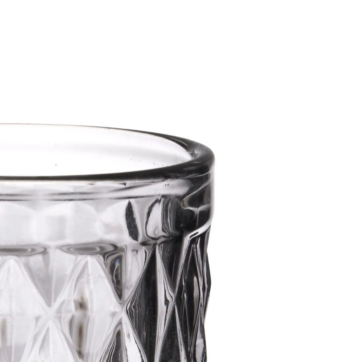 Copo De Champanhe Diamante Cinza 17,5cl